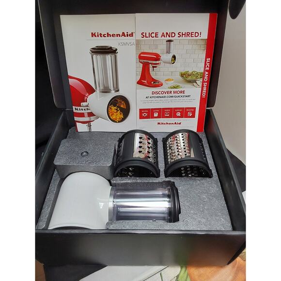 KitchenAid Fresh Prep Slicer/Shredder attachment color white KSMVSA - Picture 3 of 6